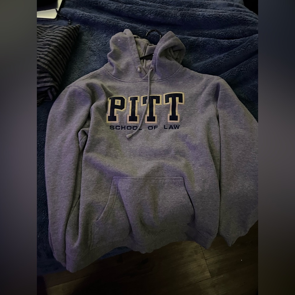 Pitt School of Law Grey Hoodie- 80% cotton